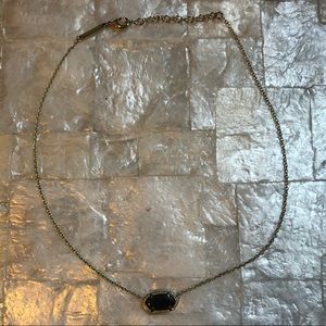 Kendra Scott Elisa Gold Pendant Necklace in Black